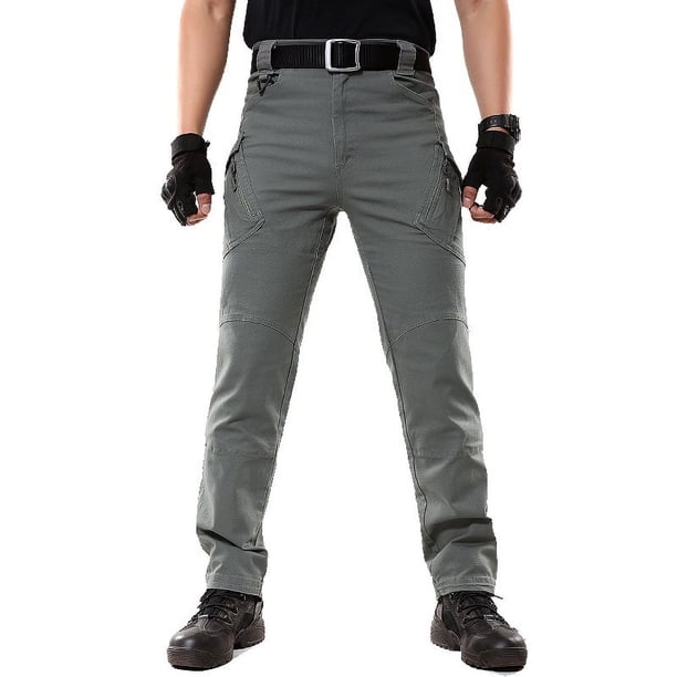 Pantalones tácticos para exteriores de tejido elástico IX9, pantalones de ciudad para aficionados militares IX7, pantalones de trabajo con múltiples bolsillos