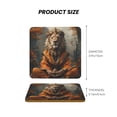 thumbnail image 5 of Xecao Jungle Meditating Lion for MDF Cork Coaster 4 Pcs,Drink Coasters,Suit for House Warming Gifts New Home ,Coffee Table Decor-Square, 5 of 7