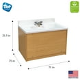 thumbnail image 2 of Tot Mate Floor Vanity for Kids Bathroom Sink, Chrome Faucet, Child Height 24", Single Bowl (Maple), 2 of 5