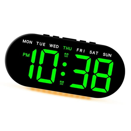 Led Alarm Clock Bedside Clocks With Large Led Display Adjustable Brightness and Dimmable For Bedroom Or Office Use
