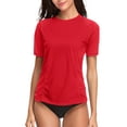 Charmo Women's Short Sleeve Rash Guard Swim Shirt Swimwear UPF 50