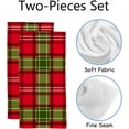 thumbnail image 2 of 2 Pcs Face Bath Towels Set Christmas Tartan Washcloths for Bathroom Hotel Kitchen, 30"x15", Absorbent Soft Hand Fingertip Towels, 2 of 6