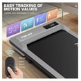 thumbnail image 4 of Walking Pad Under Desk Treadmill with Incline, 2.5HP Quiet Portable Electric Treadmills for Home 300 lbs Weight Capacity, 3 in 1 Compact Running Machine with Control and LED Display Silver Gray, 4 of 7