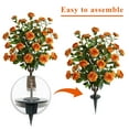 thumbnail image 4 of 36“ Orange Artificial Camellia Tree Plant(set Of 2), 4 of 6