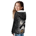 thumbnail image 4 of Xixirimido Ghost Moon Spider Web Pattern Hoodies for Girls Boys Zip Up Hoodie Sweatshirt Teen Lightweight Fall Winter Jacket Casual Long Sleeve Pullover Top for Halloween for 6-8 Years, 4 of 8
