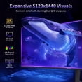 thumbnail image 3 of Deco Gear 49” Curved Ultrawide Dual-QHD Monitor, 5120 × 1440 Resolution, 120Hz, 1ms, USB-C 65W Power Delivery, Built-In KVM Switch, HDR, Adaptive Sync, 3 of 10