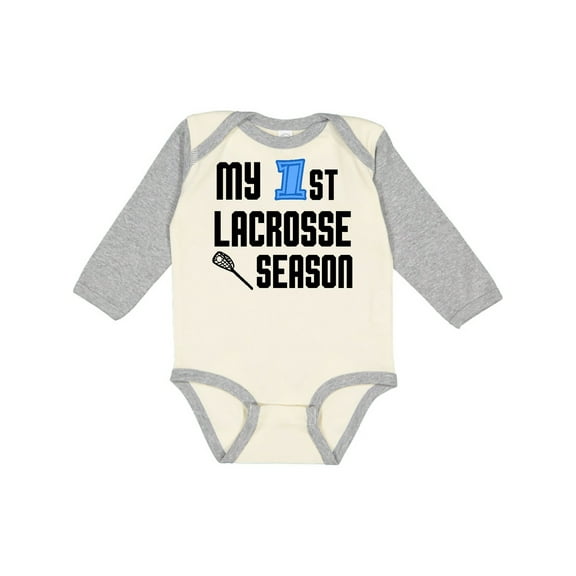Inktastic My 1st Lacrosse Season Boys Long Sleeve Baby Bodysuit