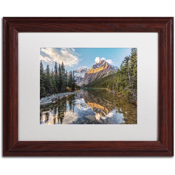 Trademark Fine Art 'Jasper National Park' Canvas Art by Pierre Leclerc, White Matte, Wood Frame