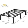 WhizMax 14 Inch Twin Bed Frame with Storage Metal Platform Twin Bed