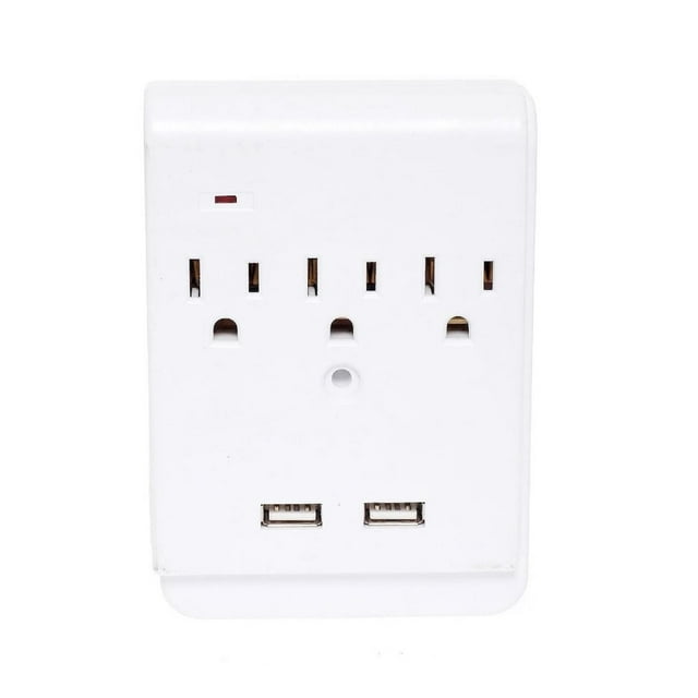 Multicontacto Triple Con 2 Entradas Usb Igoto Blanco AM07