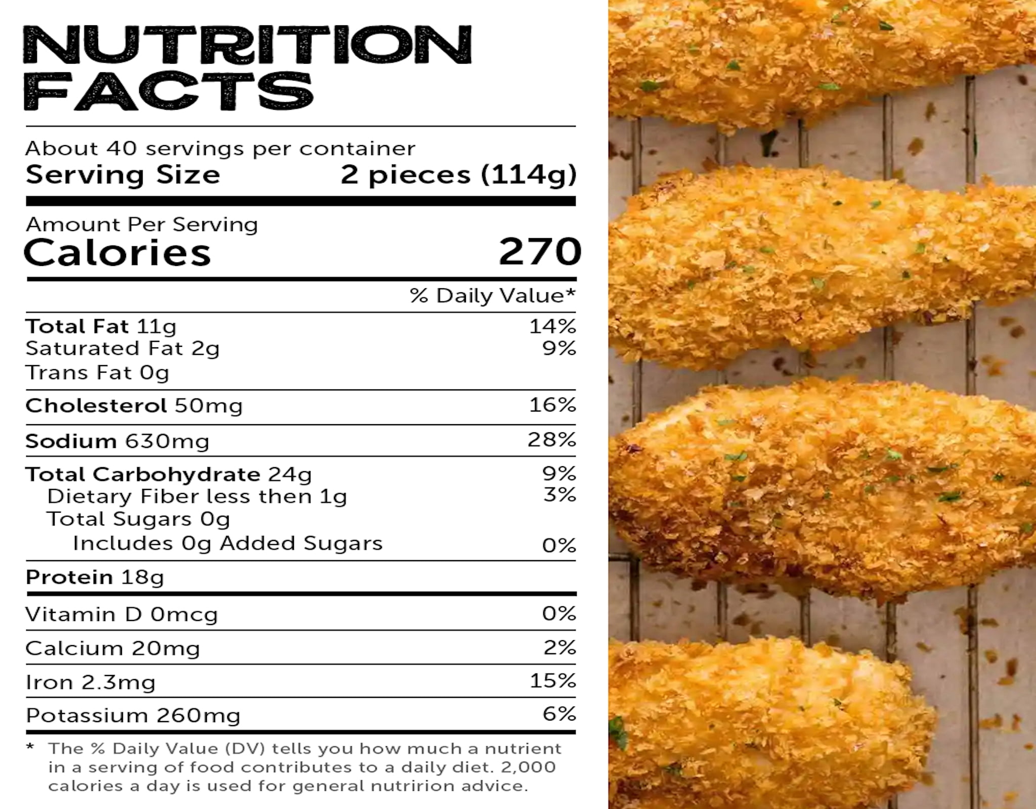 Grumpy Butcher Breaded Chicken Breast Tenders Fully Cooked, 4 ct, 3 lb each (Frozen)