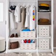 thumbnail image 6 of Foldable Fabric Storage Bin Home Cubes Clothing Organizer Bins Large Collapsible Box Basket for Home Organizer Minimalist Line Snowflakes and Stars, 6 of 7