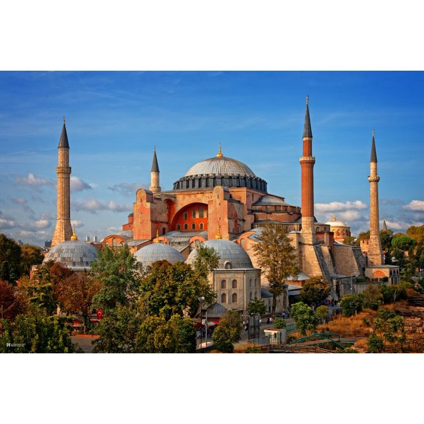 Laminated Hagia Sophia Istanbul Turkey Islamic Wall Art Muslim Art
