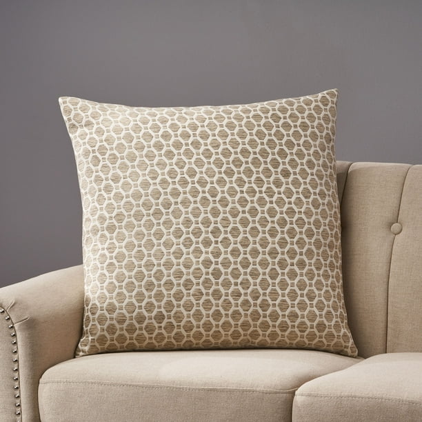 Noble House Daniel Modern Fabric Throw Pillow, Brown, Beige Walmart