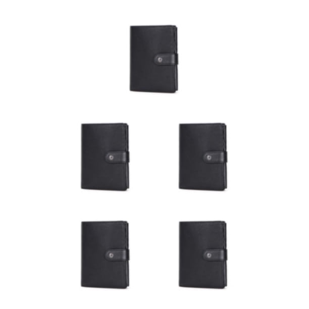Cartera de almacenamiento Sonducket para hombres y mujeres cartera informal plegable de cuero Negro