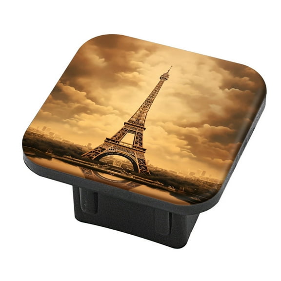 Hitch Cover Fits For 2-Inch Hitch,The Eiffel Tower With Vintage Feel And Soft Lightingrubber Trailer Hitch Cover Tube Plug Insert,Car Exterior Accessories, Receiver Tube Hitch Plug