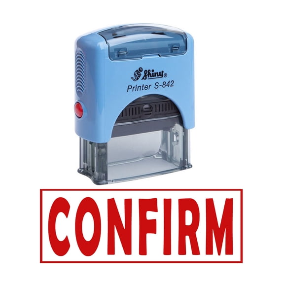 CONFIRM Self Inking Rubber Stamp Office Stationary Custom Shiny Stamp