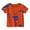 Orange, variant on Girls Americana T-Shirt Short Sleeve Crew Neck T Shirt Summer Casual Tshirt