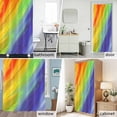 thumbnail image 6 of Rainbow Ombre Fabric Shower Curtain Gradual Color Oil Painting Watercolor Washable Shower Curtains for Bathroom, Waterproof Bath Curtain with Hooks Home Decor 36x72in, 6 of 8