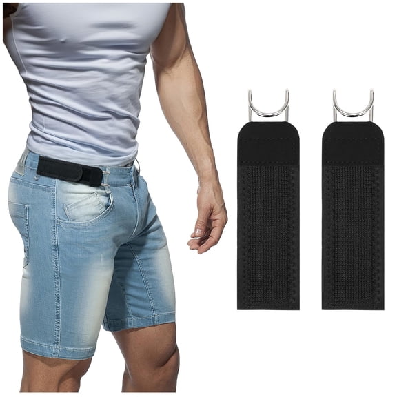 WHIPPY No Buckle Belts for Men Women Adjustable Metal Hook Elastic Belt Work Stretch Belt for Jeans Pants