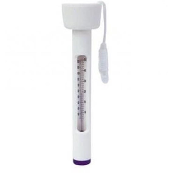 Pool Style Chemicals K084CS24 Deluxe Floating Thermometer with Cord, White