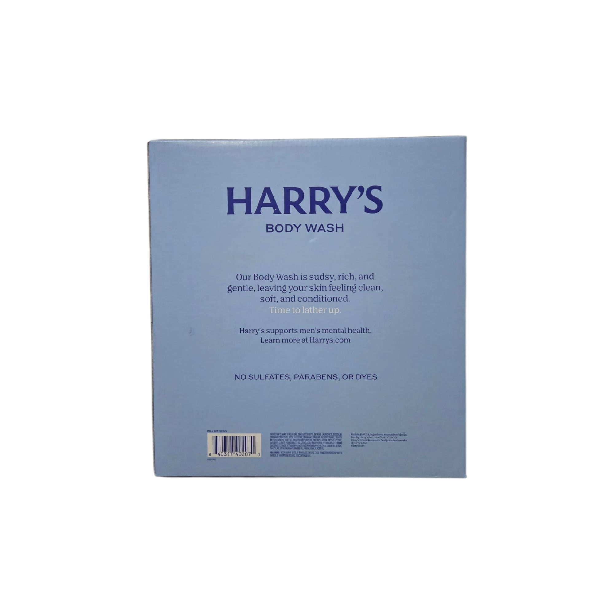 Harry’s Body Wash Stone Charcoal & Lime Scent, 30 fl oz Bottles, 2-Pack