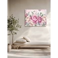 thumbnail image 5 of Watercolor Pink Floral Wall Art for Living Room,Canvas Picture Wall Decor for Bathroom Bedroom,Spring Romantic Roses Butterfly Painting Artwork for Office Kitchen Hallway Dining Room Decor 16"x20", 5 of 8