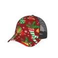 thumbnail image 7 of Disketp X-mas and New Year Print Trucker Hat Men Women - Mesh Baseball SnapBack Cap, 7 of 7