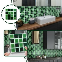3D Crystal Tile Stickers 10PCS, Waterproof Self-Adhesive Wall Tiles for Kitchen Bathroom Backsplash DIY Decoration