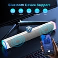 thumbnail image 3 of Salange Small Sound Bar for TV Computer, Compact Soundbar with Built-in Subwoofer, Bluetooth 5.4, HDMI/AUX/USB,16.3inch, 3 of 7