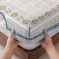 thumbnail image 3 of Twin Sze Fitted Sheet Set - Light Gray Botanical 2 Piece Bedding Sets 16" Deep Pocket Fitted Sheet with 1 Pillowcase, Vintage Florals Geometric Minimalist Brushed Microfiber Hotel Luxury Bed Sheets, 3 of 9