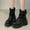 Black, variant on Bnwani Women Boots Fashion Toe Square Thick Chunky Versatile Casual Boot Black Size 5.5