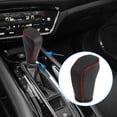 thumbnail image 2 of Unique Bargains Couvercle de Levier de Vitesse en Similicuir Noir pour Intérieur de Voiture pour Mazda 3 2014-2018 Coutures Rouges, 2 of 7