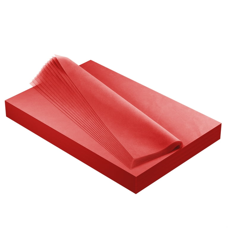 Crown Display 120 Count of Acid Free Tissue Paper for Gift and Crafts 15 x  20 - Red
