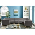 thumbnail image 4 of Meridian Furniture Alina Gris Velours Modulaire Sectionnel, 4 of 18