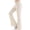 White, variant on Girls Flare Leggings - Seamless Yoga Pants with Cross High Waist, Bootcut Bell Bottoms for Girls Black 2-3Years
