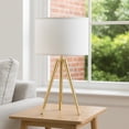 thumbnail image 7 of Kera Table Lamp, White Drum Shade, Brass Gold Tripod Base 39 Inch, 7 of 7