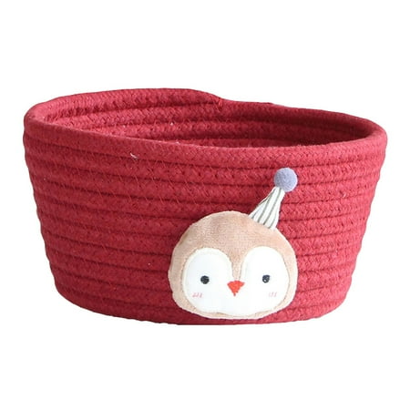 

Small Woven Basket Cute Blue Rope Basket Cotton Basket Room Storage Basket Cute Animal Design Blanket Storage for Bedroom Tidy And Storage Heavy Duty Storage Bags with Zipper And Handles Organizer