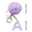 A, variant on 26 Letter Purple Pom Pom Initial Keychain - Faux Fur Ball Alphabet Key Ring with Glitter Acrylic Charm, Backpack Keychain Gift for Purse Handbags Mobile Phone