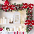 thumbnail image 4 of FEOLGEHLY 4 Pieces Christmas Burlap Plaid Bow Christmas Buffalo Gingham Craft Bows Xmas Tree Decorative Wreath Decor for Crafts Xmas Party Birthday Decor, 4 of 6