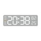 thumbnail image 1 of Reloj de pared digital LED despertador rectangular con brillo ajustable de 5 niveles Concha blanca, 1 of 9