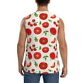 thumbnail image 4 of Haiem Men's Fresh Red Tomato Print Tank Tops Summer Sleeveless Cut Off Workout T-Shirts Fitness Vest Athletic Undershirts-XX-Large, 4 of 8