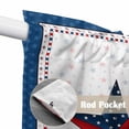 thumbnail image 2 of 4th of July Kitchen Window Curtains, Swag Curtains Valance for Bedroom Living Room Bathroom, Independence Day Blue Board Star Rod Pocket Window Treatment Curtain Block Drapes 2 Panels 36"x63", 2 of 9