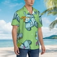 thumbnail image 5 of Easygdp Motorcycle Riding Dinosaur Men's Hawaiian Shirts Print Lapel Short Sleeve for Beach, vacation, party, casual occasions - Small, 5 of 9