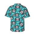 thumbnail image 3 of Haiem Skull Cat Printed Hawaiian Shirt for Men - Men’s Casual Beach Summer Shirts - Stretch Fabric with Modern Fit-X-Large, 3 of 9