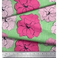 thumbnail image 3 of Soimoi Satin Silk Fabric Carnation Floral Printed Craft Fabric by the Yard 42 Inch Wide, 3 of 3