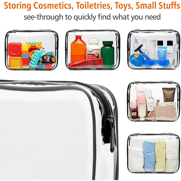 Large Clear Toiletry Bag, Travel Toiletry Bag for Women Men, Waterproof  Clear Tote Bag, Transparent Makeup Bag Cosmetic Organizer Portable Bath  Shower