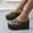 Multicolour, variant on Jsaierl Platform Sandals for Women Dressy Summer, Matsu Heel Thick Sole Slope Heel Shoes Breathable Slip-on Beach Sandals Size 6.5