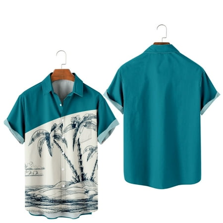 

Adult children Men s Print Shirts Casual Short Sleeve Button Shirts Suitable For Various Occasions