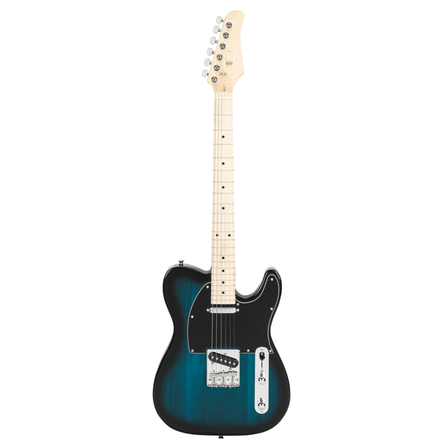 Hassch Beginner Electric Guitar with Bag, Electric Guitar with Strap, Plectrum, Spanner Tool and Connecting Wire for Starter, Blue